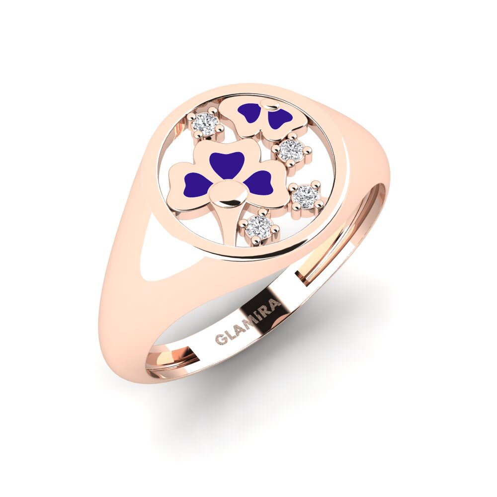 14K Rood Goud Laboratorium Gekweekte Diamant Ringen Foundation