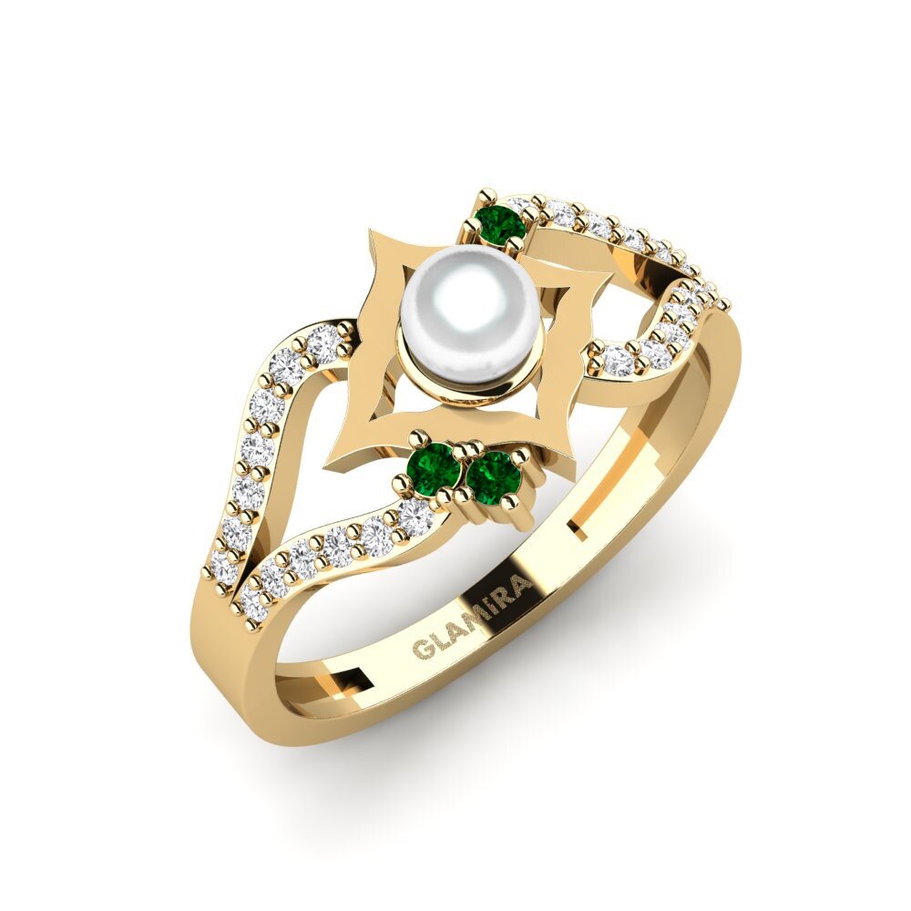 14K Geel Goud Groene Zirkoon Ringen Globally