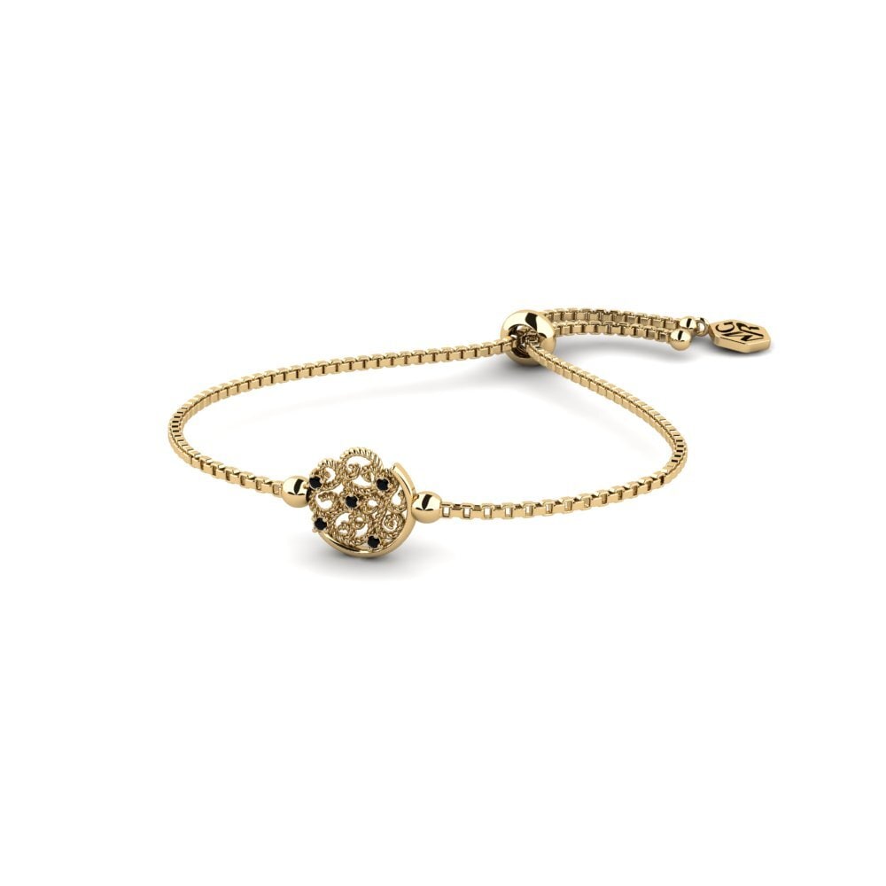 Schwarzer Saphir Damen armband Heraea