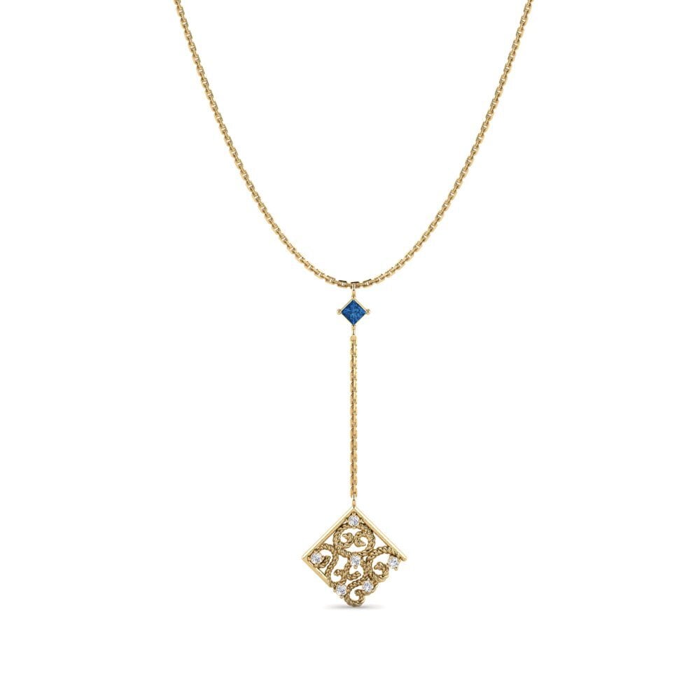 Dark Blue Zirconia Women's Necklace Himera