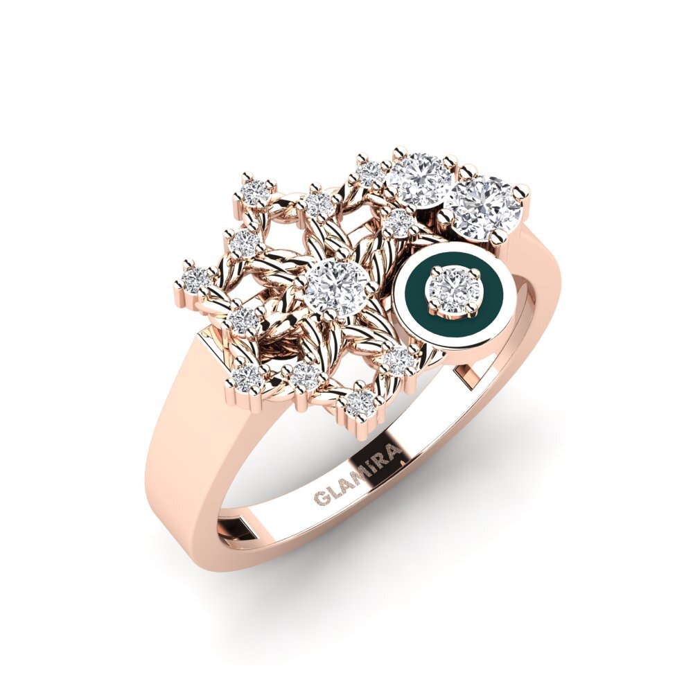 14K Rood Goud Laboratorium Gekweekte Diamant Ringen Hosororo
