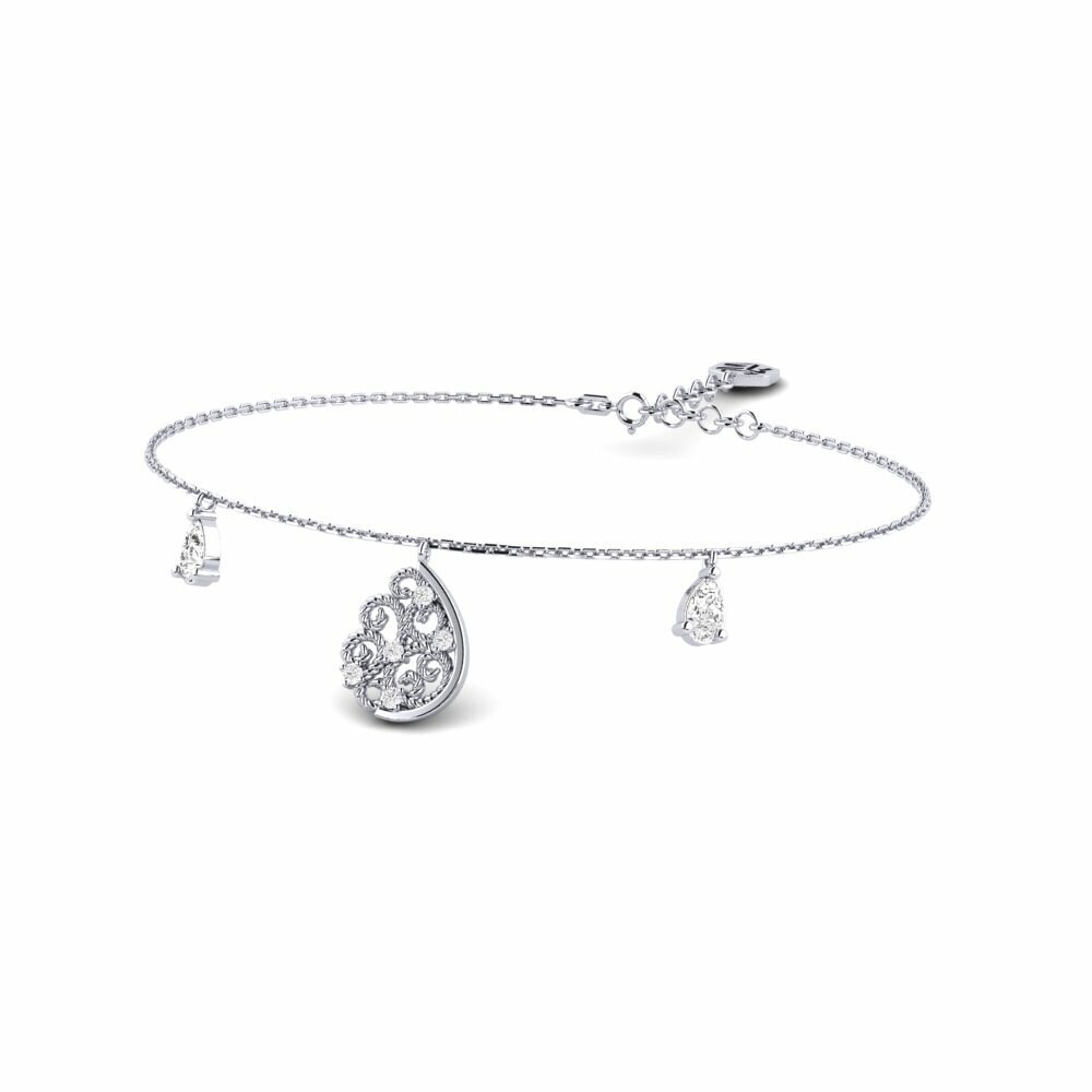Or Blanc 585 Bracelet pour femme Hublaea