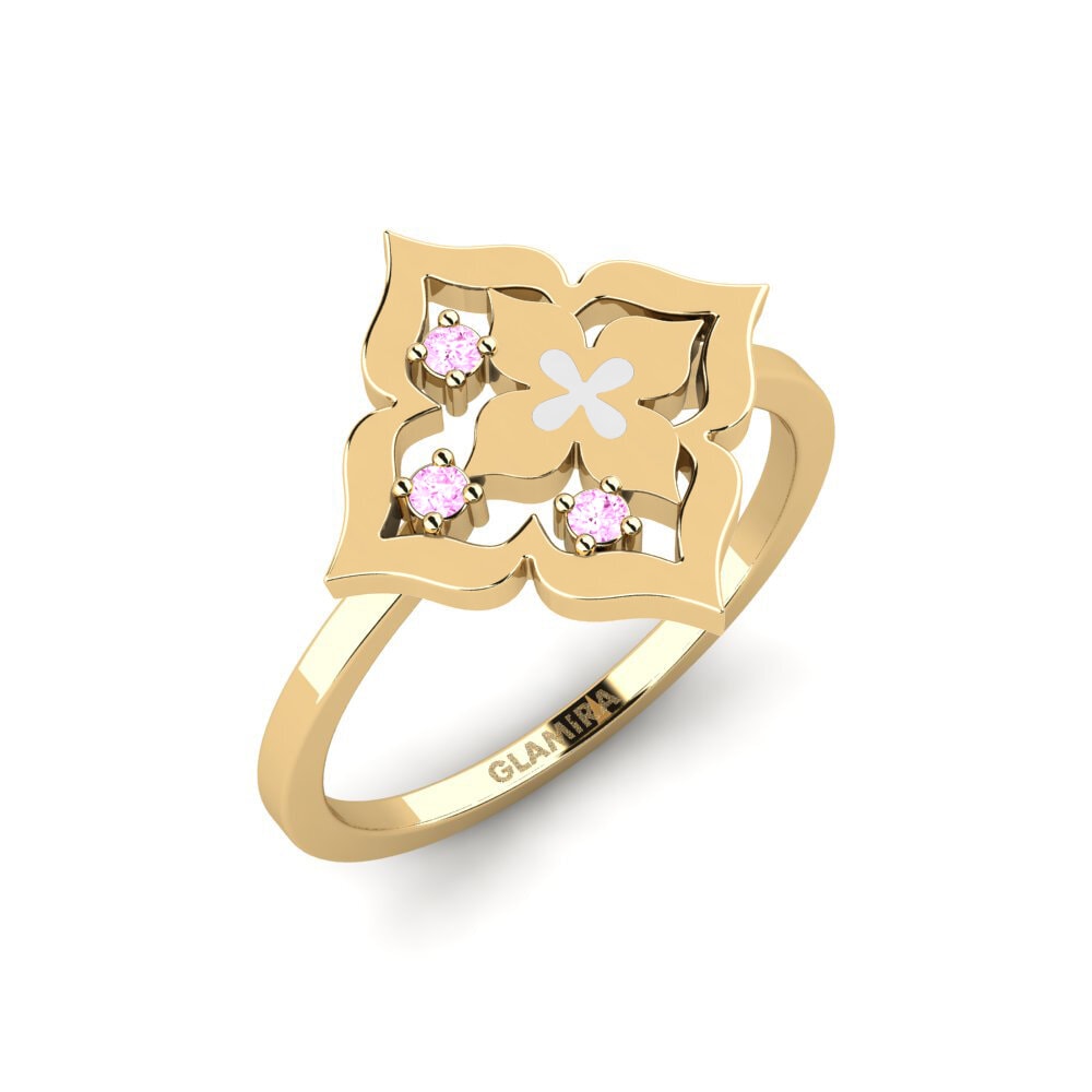 14K Geel Goud Roze Saffier Ringen Imply