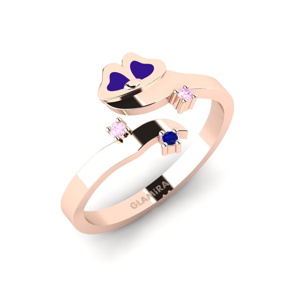 14K Rood Goud Roze Saffier Ringen Infinitely