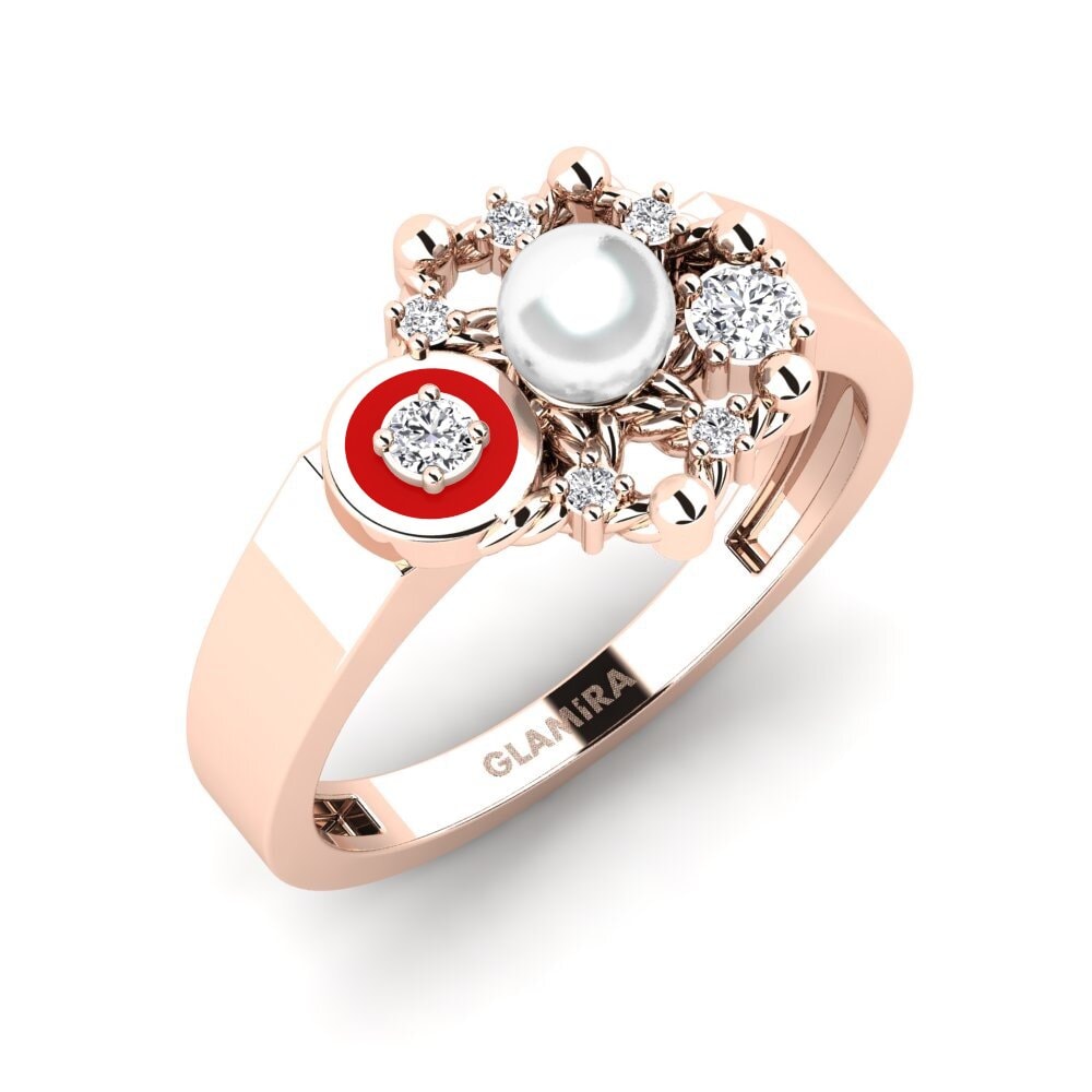 14K Rood Goud Laboratorium Gekweekte Diamant Ringen Isherton