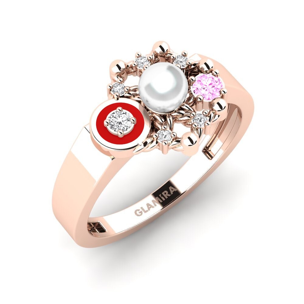 14K Rood Goud Roze Saffier Ringen Isherton