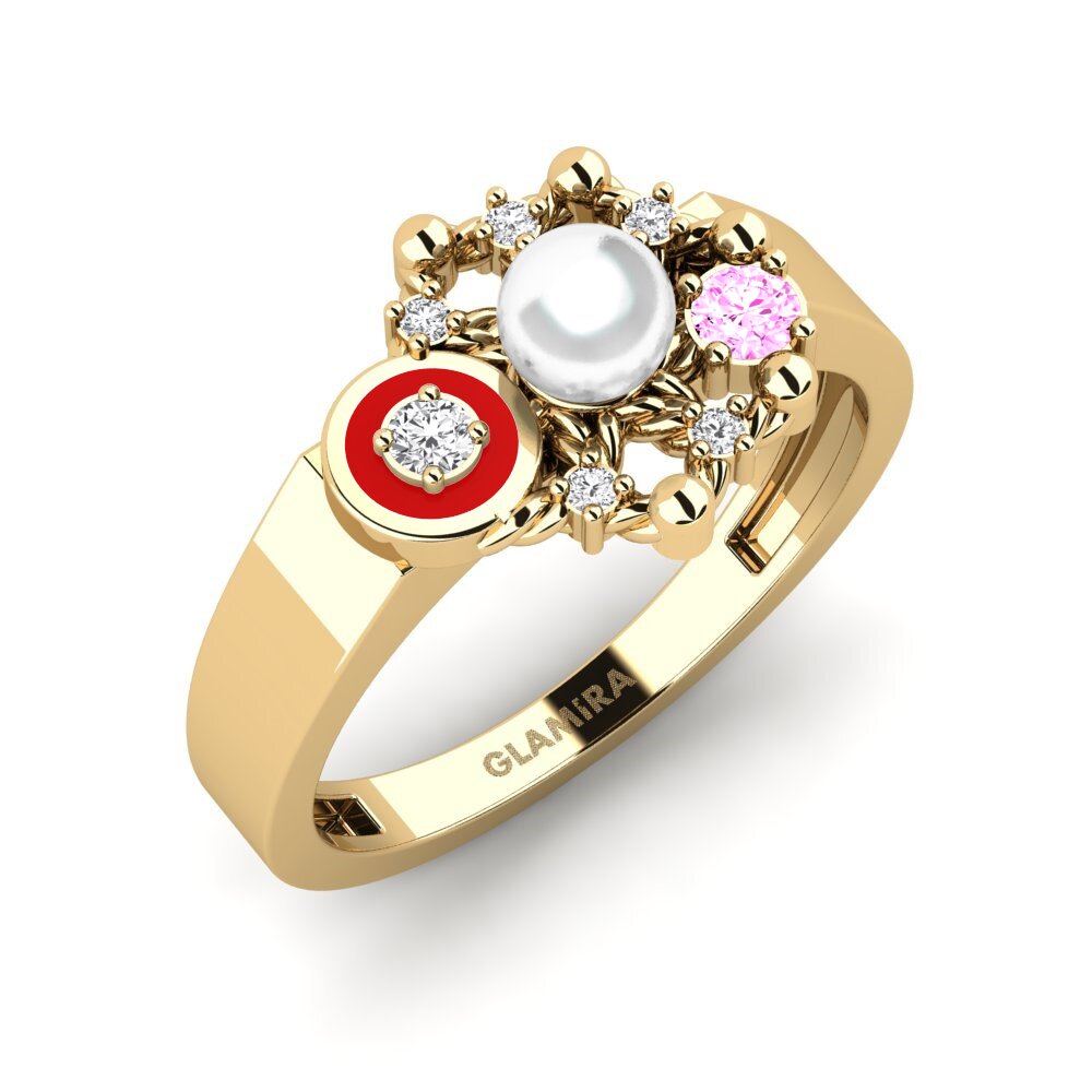 14K Geel Goud Roze Saffier Ringen Isherton