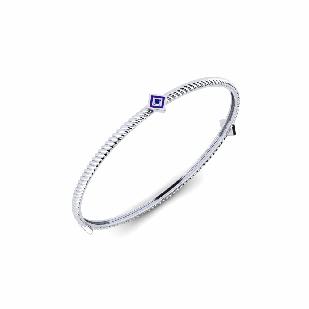 Or Blanc 585 Bracelet jonc femme Isiolo