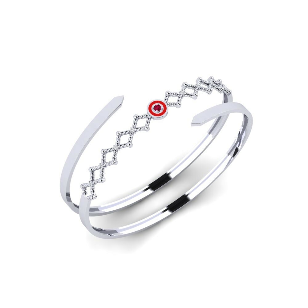 Or Blanc 585 Bracelet jonc femme Kiambu