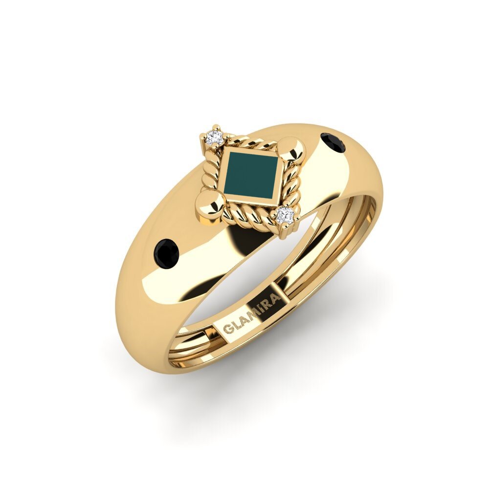 Zwarte Saffier Ringen Leduc
