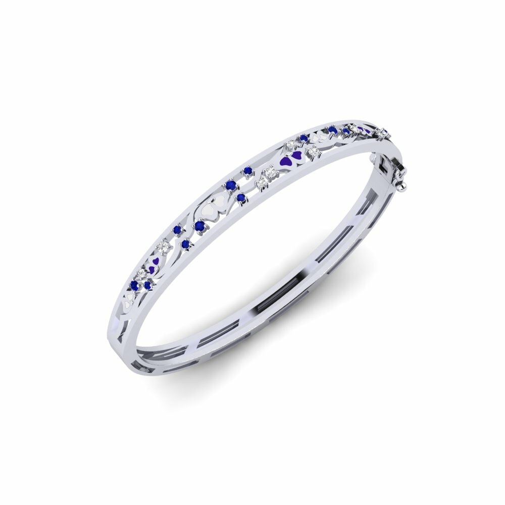 Or Blanc 585 Bracelet jonc femme Maximize