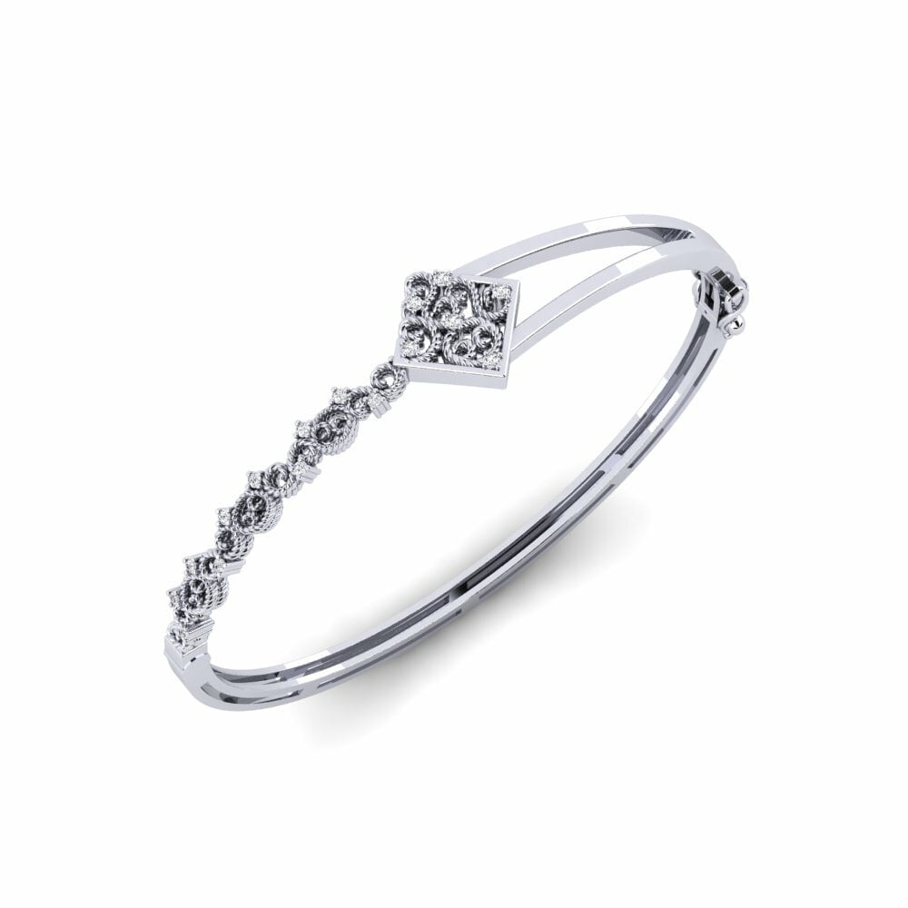 Or Blanc 585 Bracelet jonc femme Pandosia