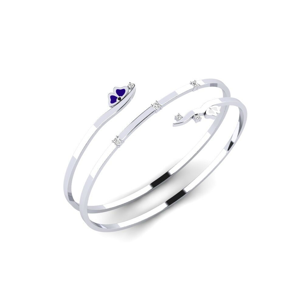 585 Oro Bianco Rotondo Moissanite Bracciale da donna Unconventionality