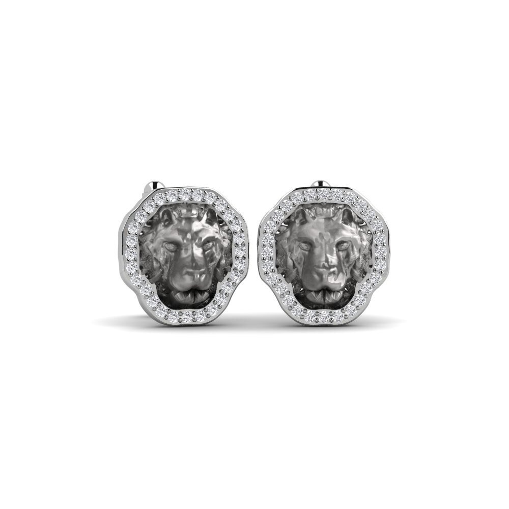 Platin950 Laboratorieskabt diamant Manchetknap Kerkoy