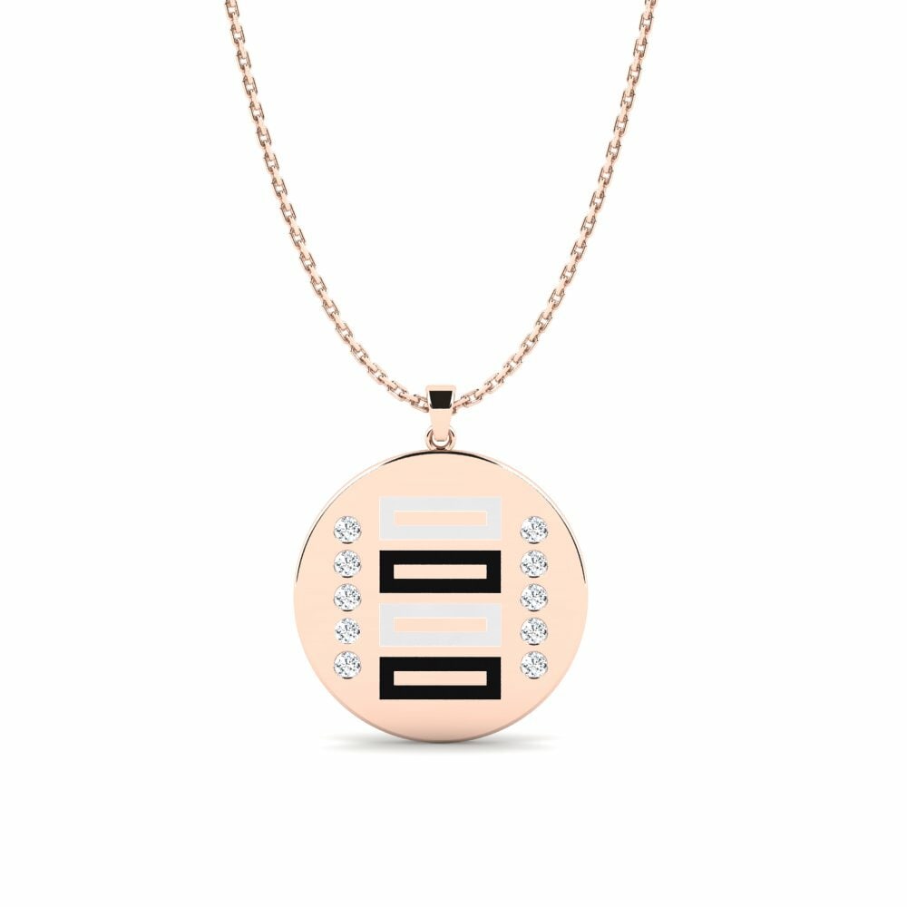 Vàng Hồng 18K Đá Zirconia Mặt dây chuyền nữ Anwe