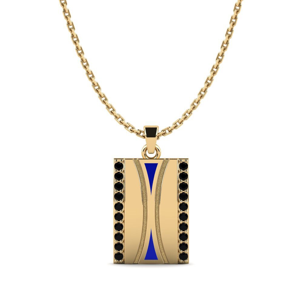 Diamante Negro Colgante de Mujer Baklanox