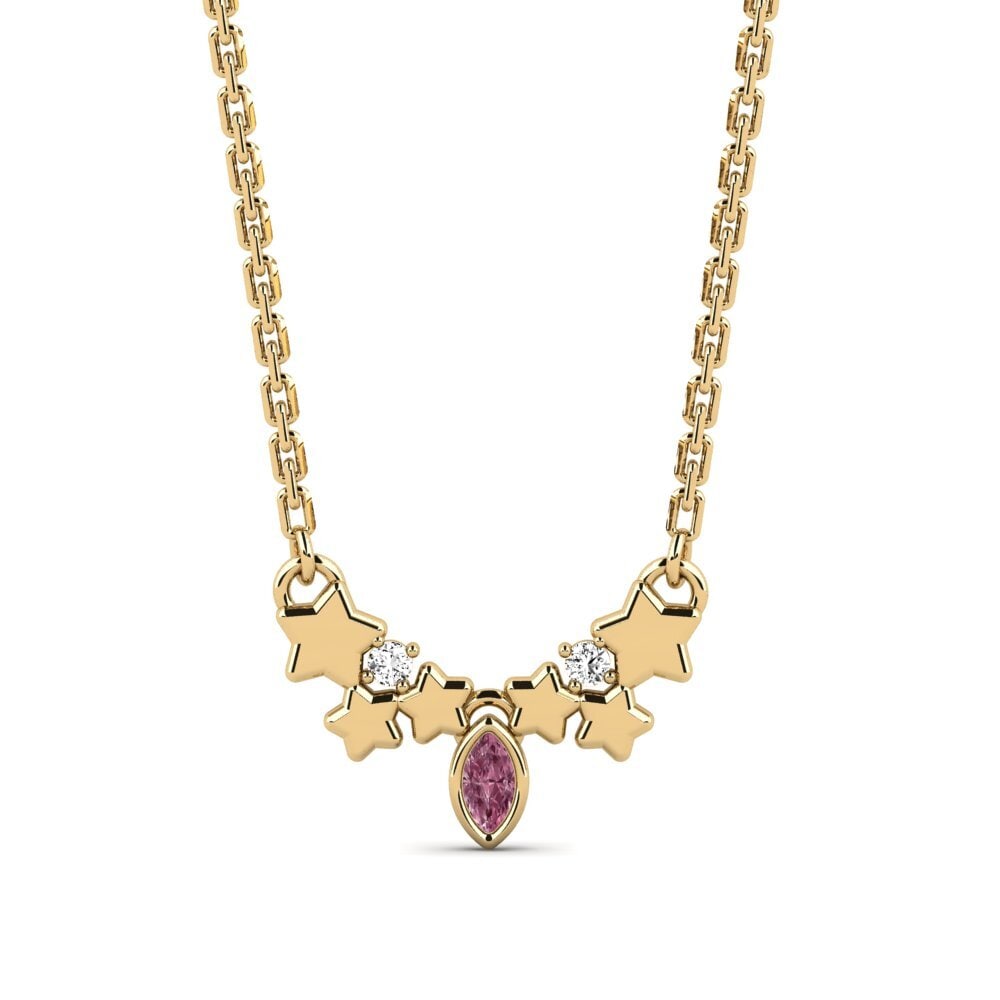 Rhodolite Garnet Women's Necklace Pous