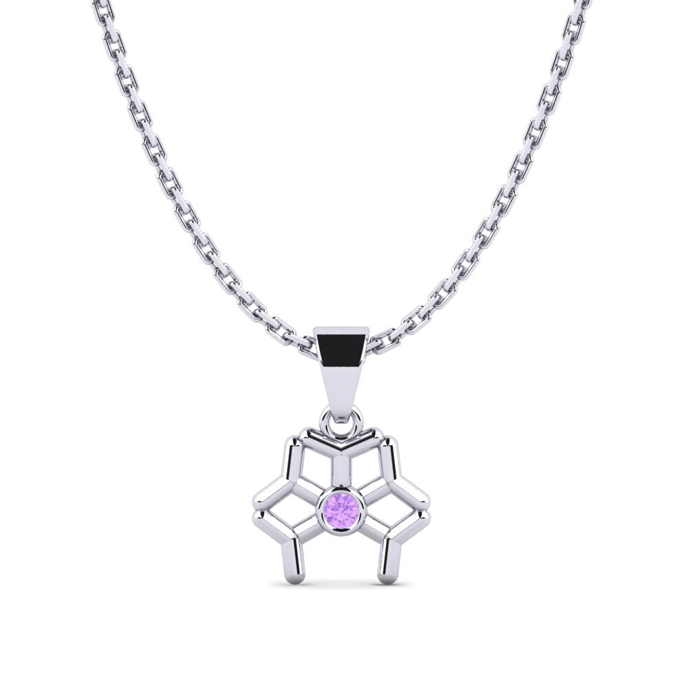 Plata 925 Amatista Colgante de Mujer Powell