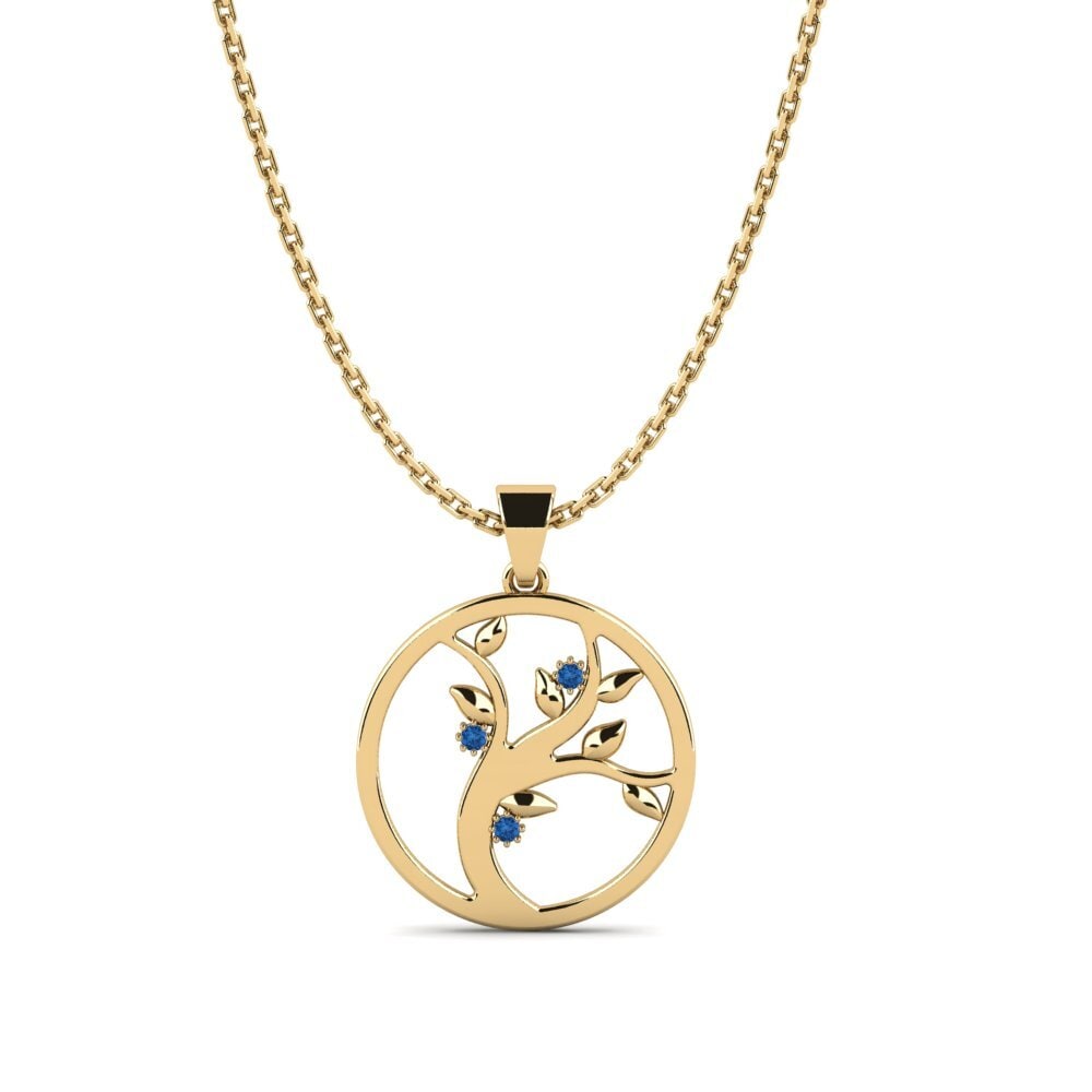 Dark Blue Zirconia Women's Pendant Privier