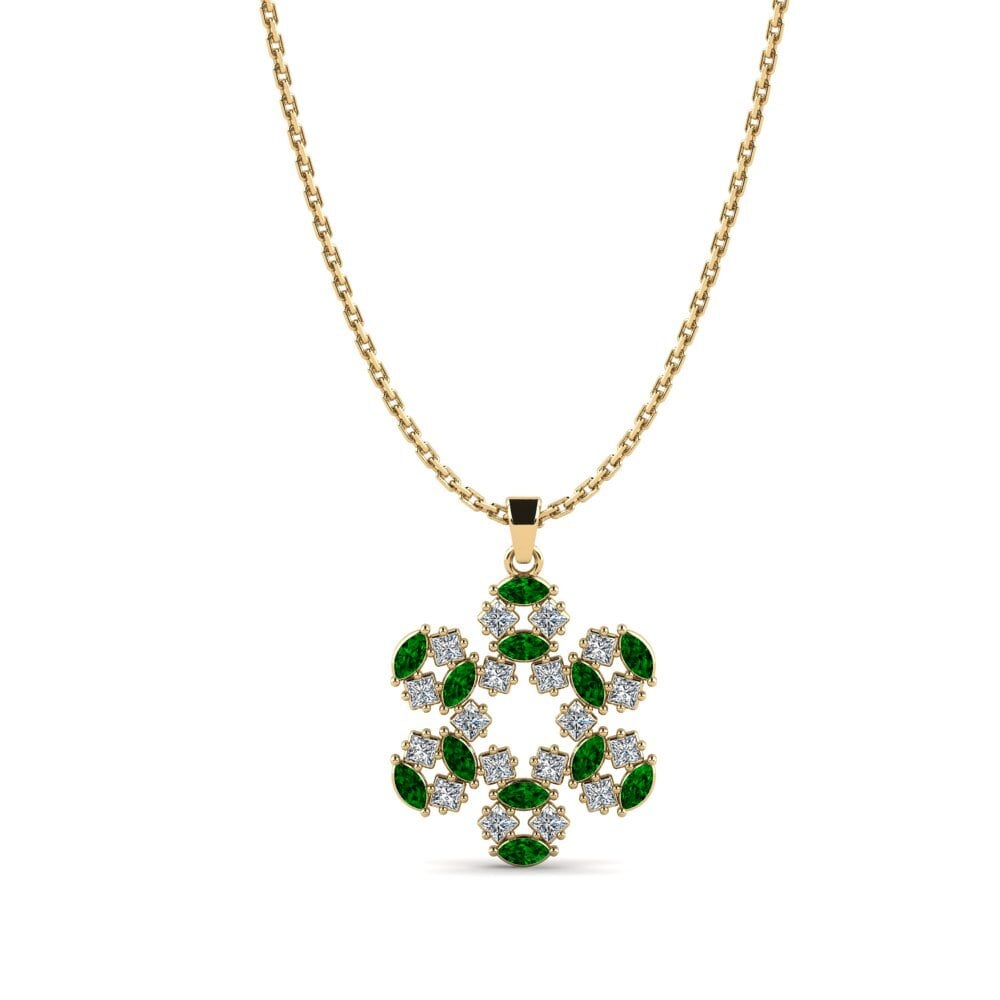 Circonita Verde Colgante de Mujer Prues