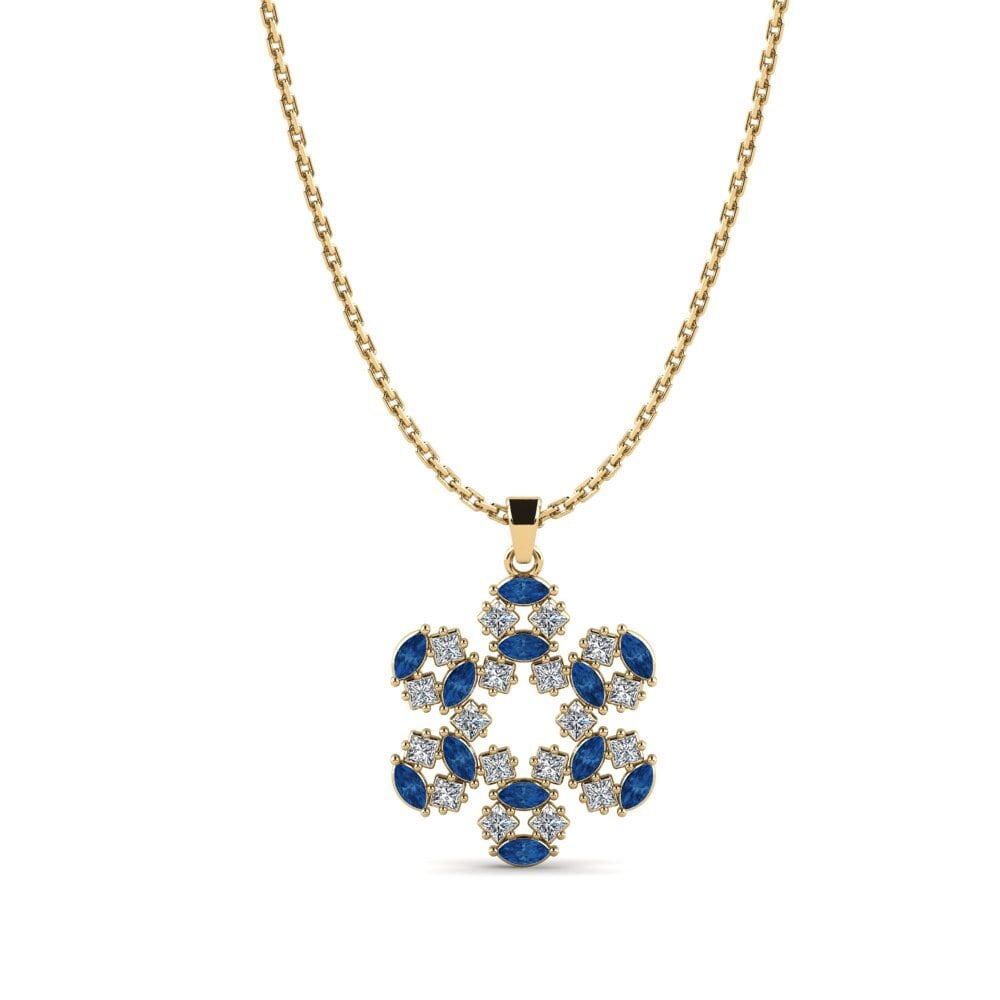 Dark Blue Zirconia Women's Pendant Prues