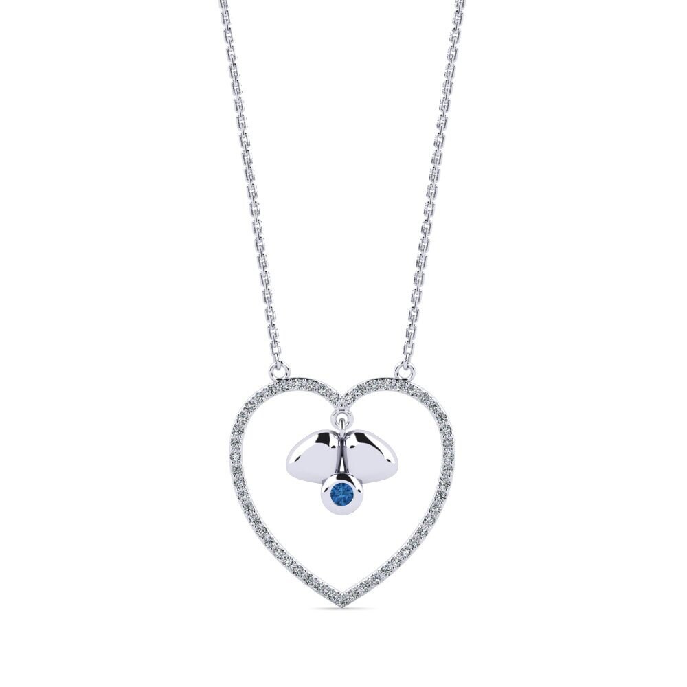 Dark Blue Zirconia Women's Necklace Ptotic