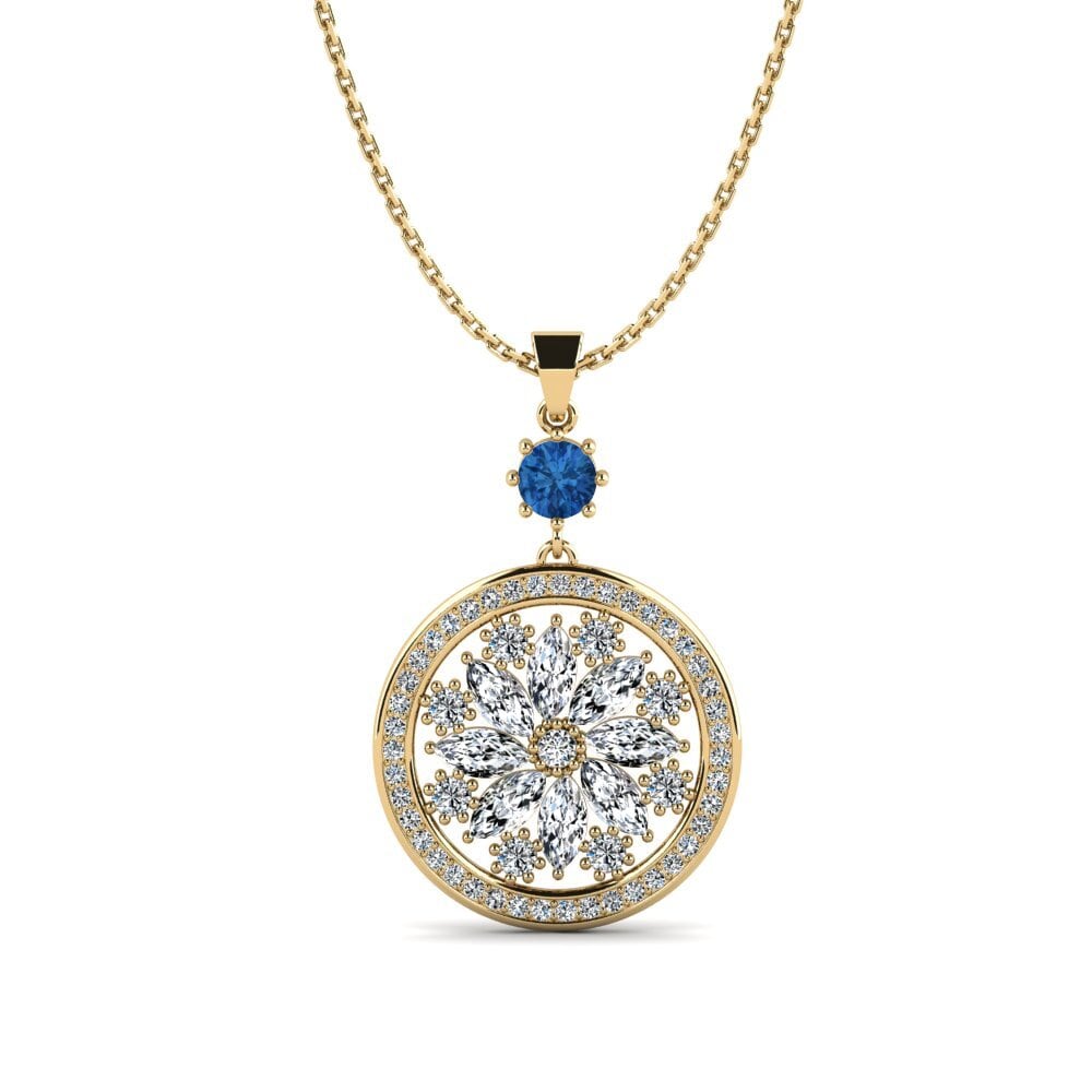 Dark Blue Zirconia Women's Pendant Suff