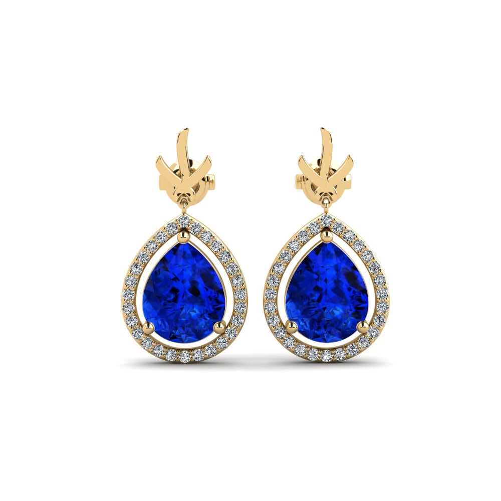 Sapphire (Lab Created) Women's Earring Atendo