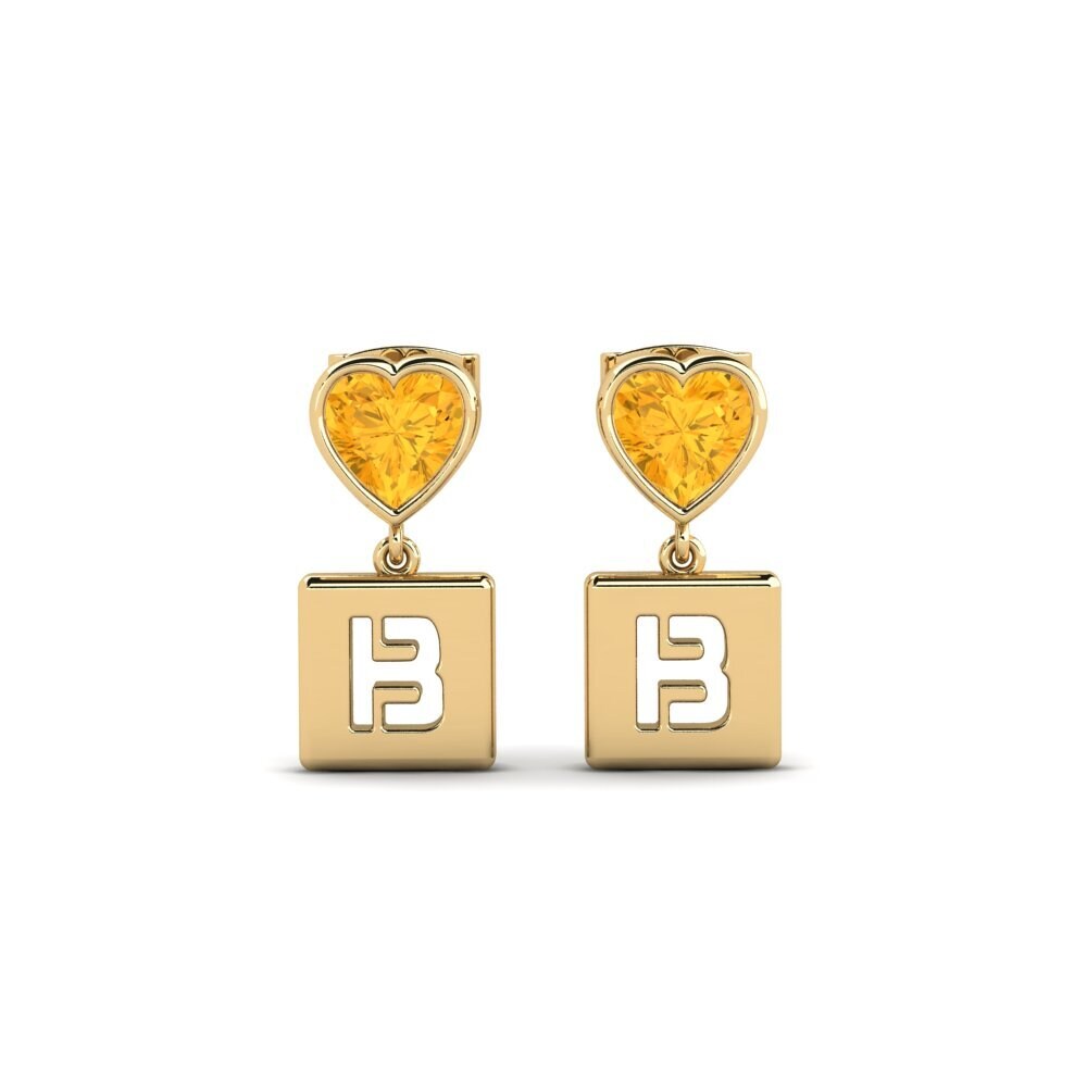 Citrine Women's Earring Camminare - B