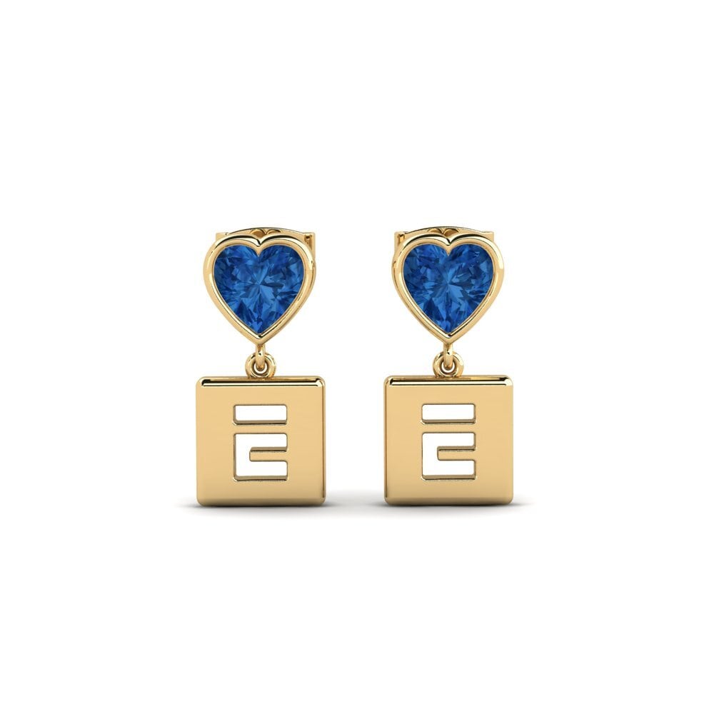 Dark Blue Zirconia Women's Earring Camminare - E