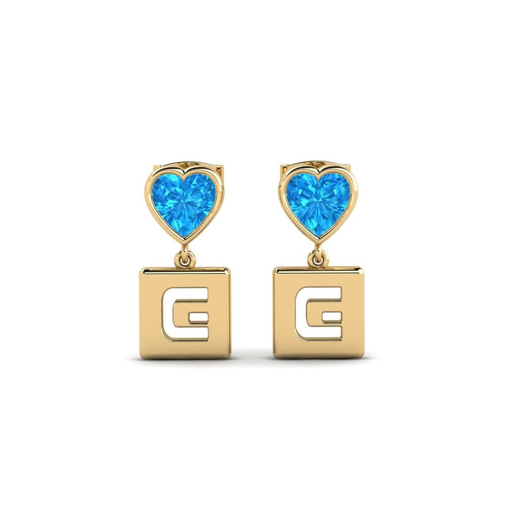 Blue Topaz Women's Earring Camminare - G