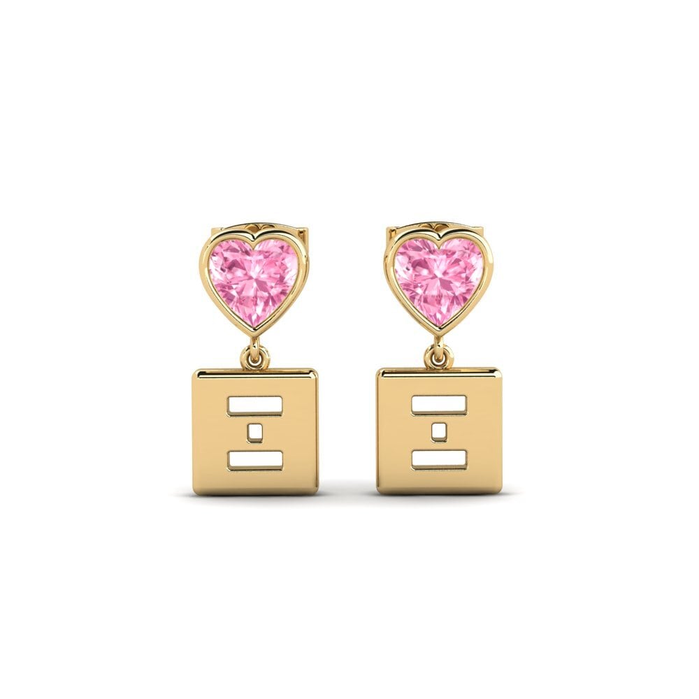 Pink Sapphire Women's Earring Camminare - I