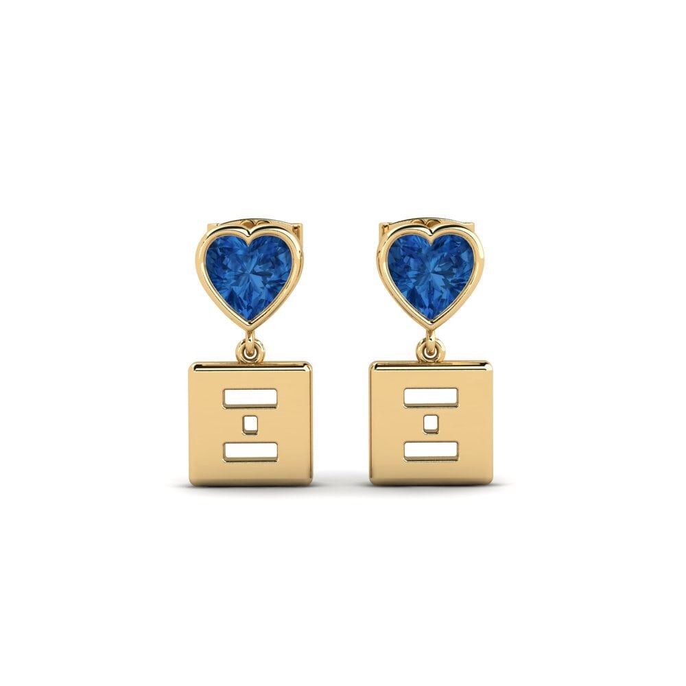 Dark Blue Zirconia Women's Earring Camminare - I