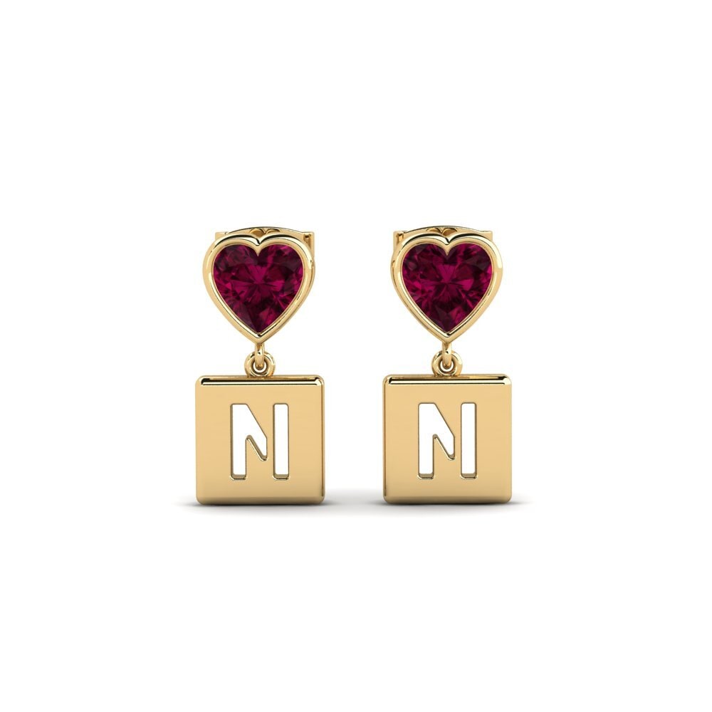 Rhodolite Garnet Women's Earring Camminare - N