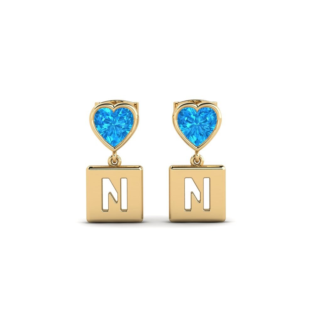 Blue Topaz Women's Earring Camminare - N