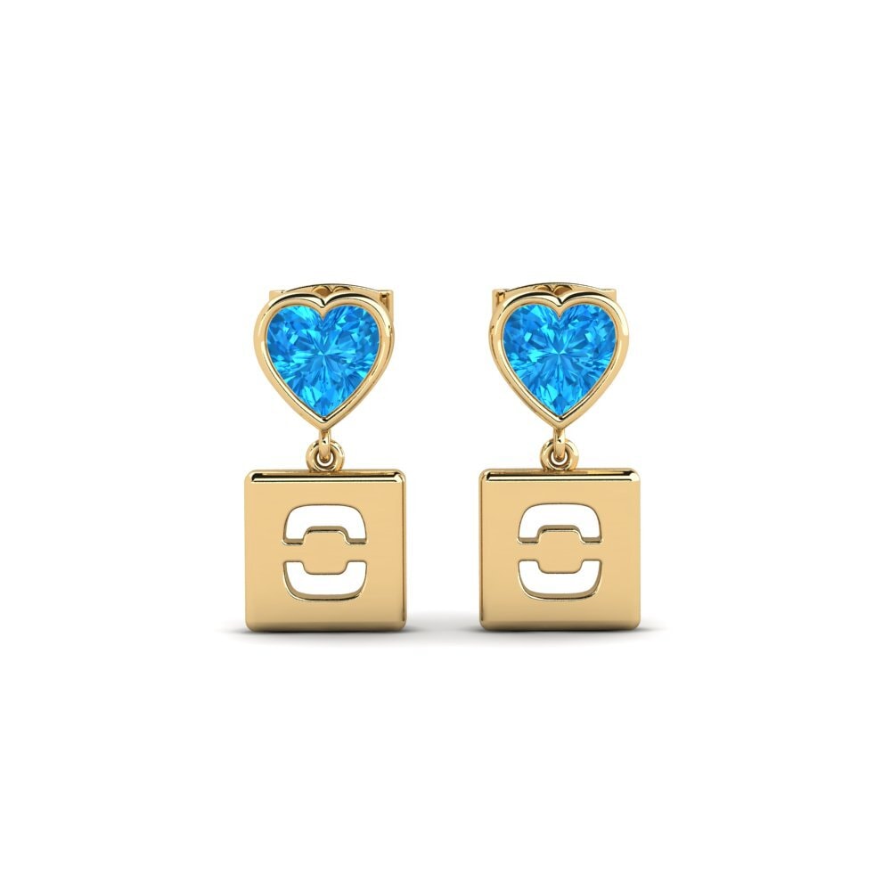 Blue Topaz Women's Earring Camminare - O