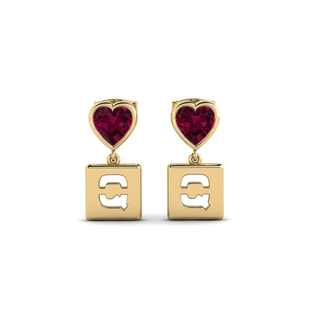 Rhodolite Garnet Women's Earring Camminare - Q