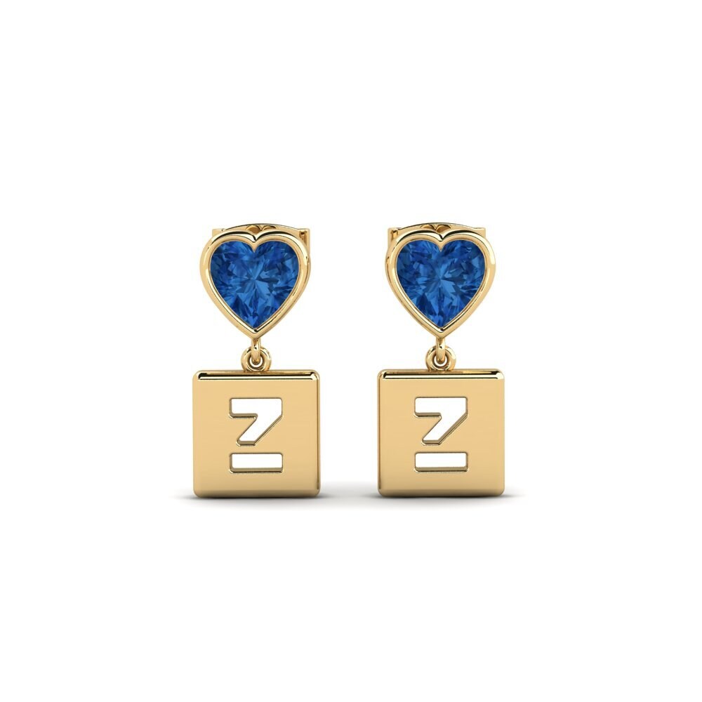 Dark Blue Zirconia Women's Earring Camminare - Z