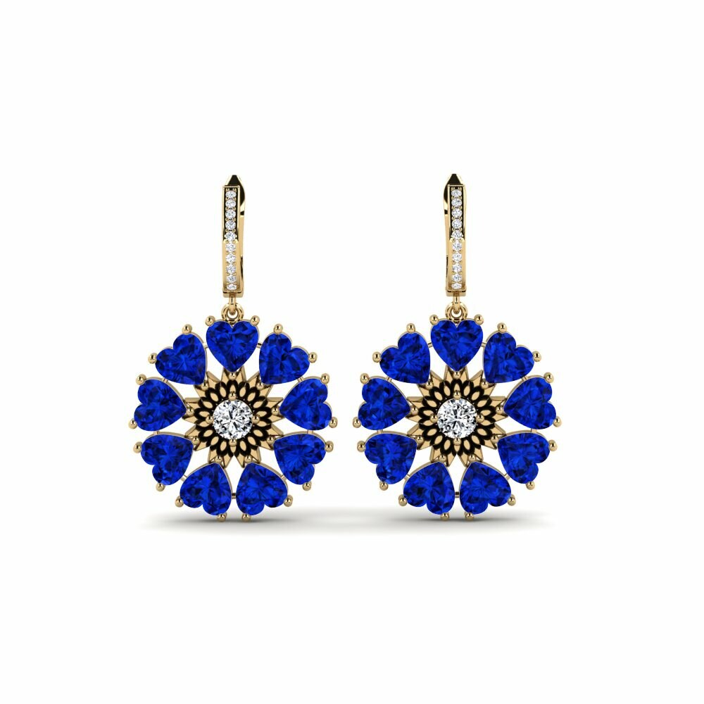 Sapphire (Lab Created) Women's Earring Stepphle