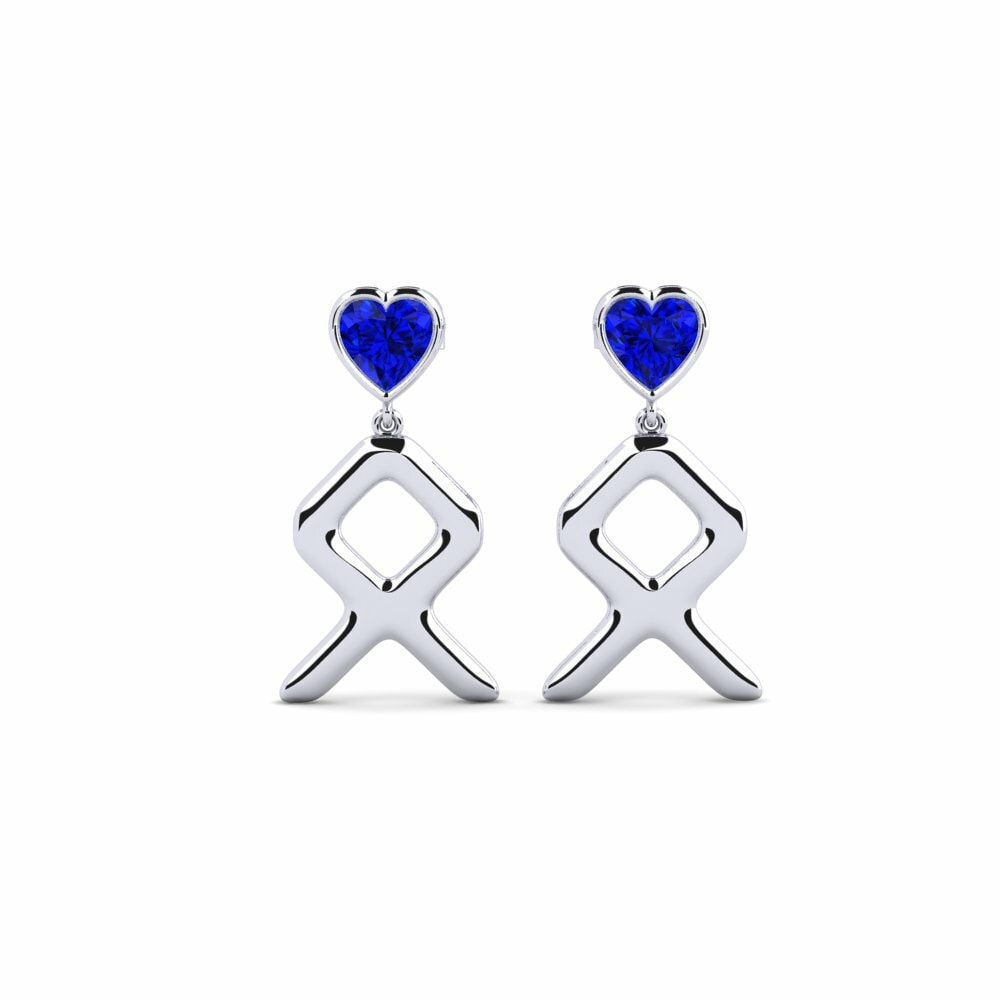Sapphire (Lab Created) Women's Earring Zmlopo