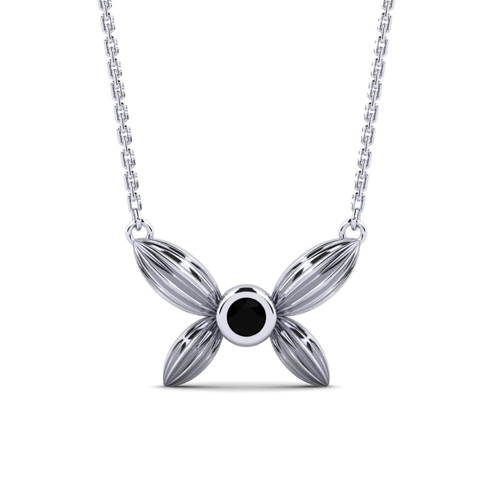 Platino 950 Ónix Negro Collar para Niño Belkims
