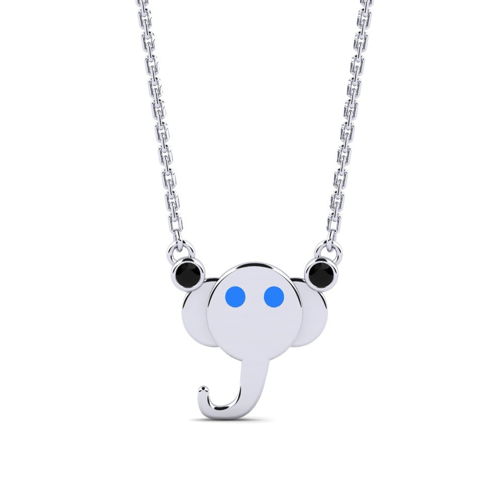 Platino 950 Ónix Negro Collar para Niño Dodo