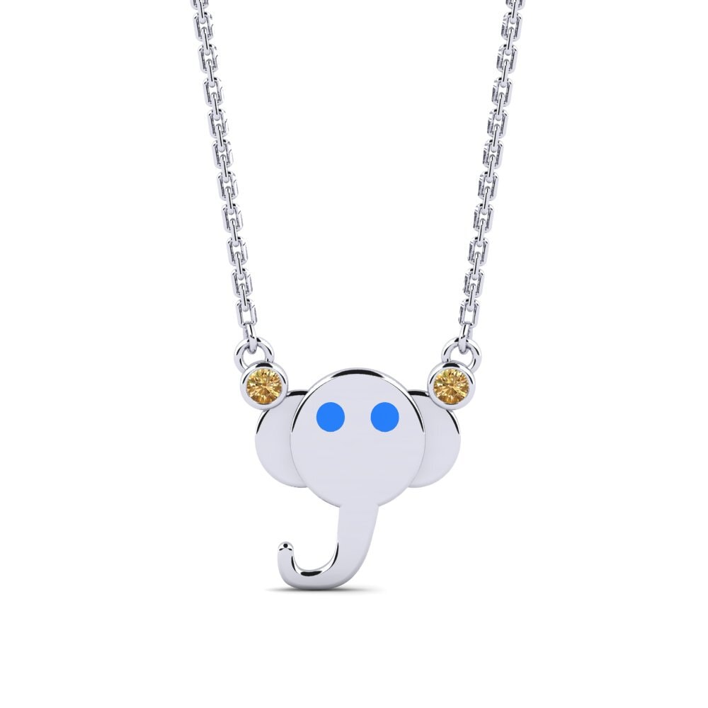 Paladio 950 Diamante Marrón Collar para Niño Dodo