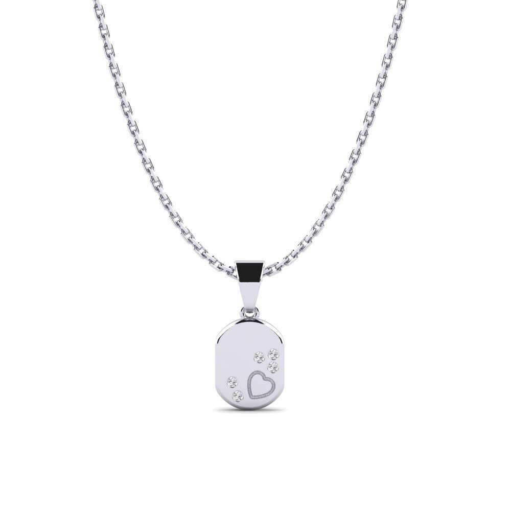 Paladio 950 Diamante Colgante para Niño Misae