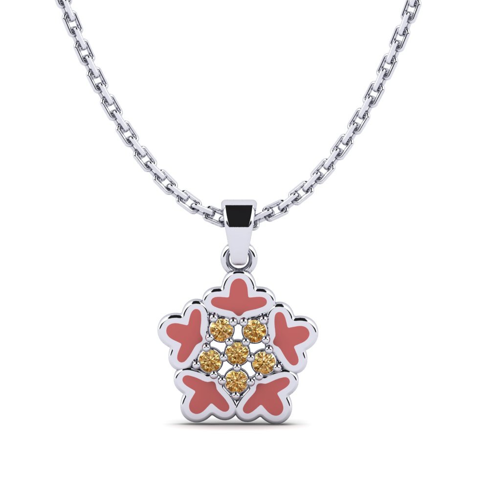 Paladio 950 Diamante Marrón Colgante para Niño Scoope