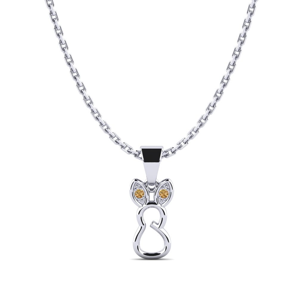Paladio 950 Diamante Marrón Colgante para Niño Sutta