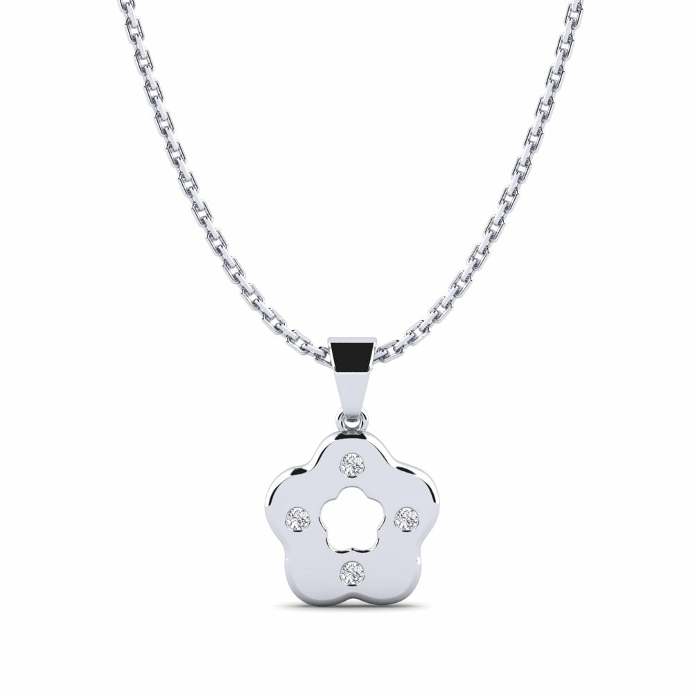 Paladio 950 Diamante Colgante para Niño Triune