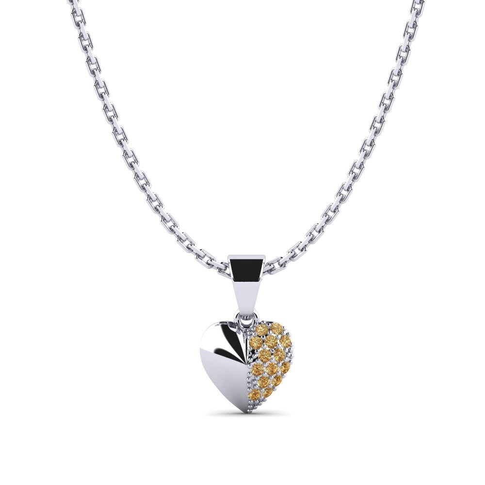 Paladio 950 Diamante Marrón Colgante para Niño Tyro