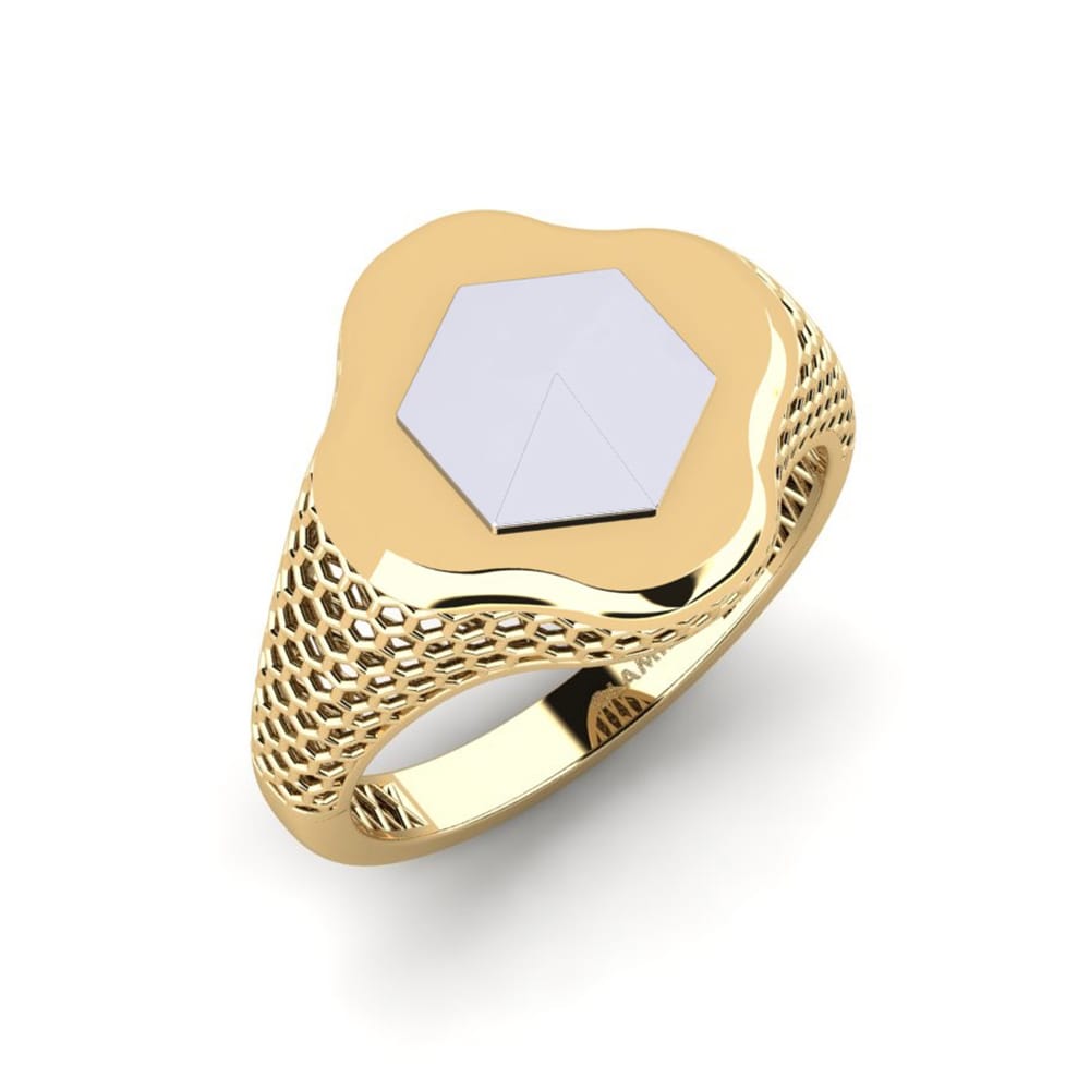 18K Yellow & White Gold Men's Ring Boberou