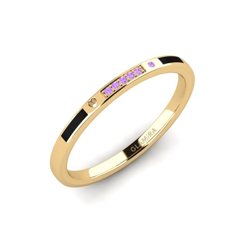 14ct Yellow Gold Amethyst Men's Ring Briblk